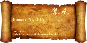 Nemes Atilla névjegykártya